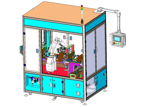 Machine de boxe automatique à robinet à tournant sphérique SolidWorks modèle 3D Modèle 3D