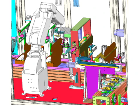 Ball valve automatic boxing machine SolidWorks 3D 3D Model