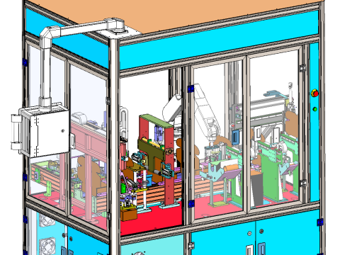 Machine de boxe automatique à robinet à tournant sphérique SolidWorks modèle 3D Modèle 3D