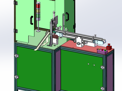 Mesin pemotong SolidWorks 3D Model 3D