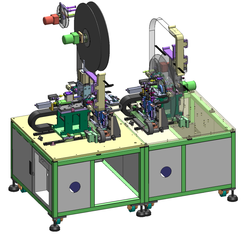 Peralatan produksi perakitan otomatisasi silinder SolidWorks 3D Model 3D .c4d .max .obj .3ds .fbx .stl .blend