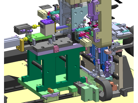 Peralatan produksi perakitan otomatisasi silinder SolidWorks 3D Model 3D
