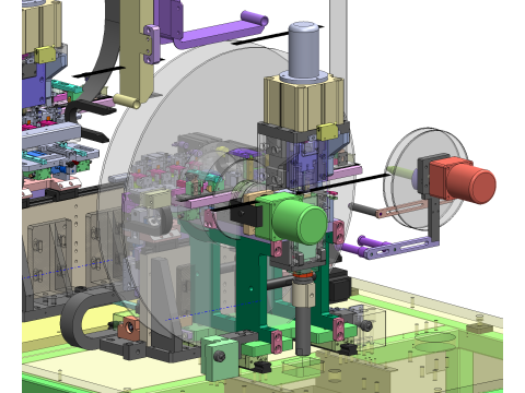 Peralatan produksi perakitan otomatisasi silinder SolidWorks 3D Model 3D