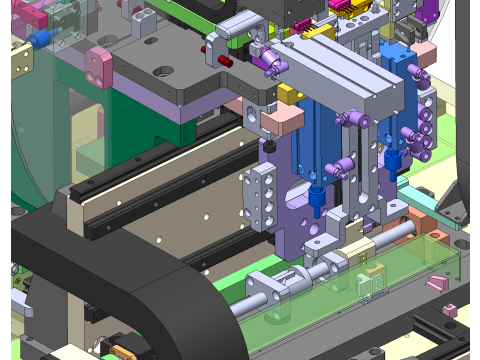 Peralatan produksi perakitan otomatisasi silinder SolidWorks 3D Model 3D