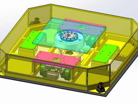 Omnidirectional Hidden Top up AGV SolidWorks 3D 3D Model