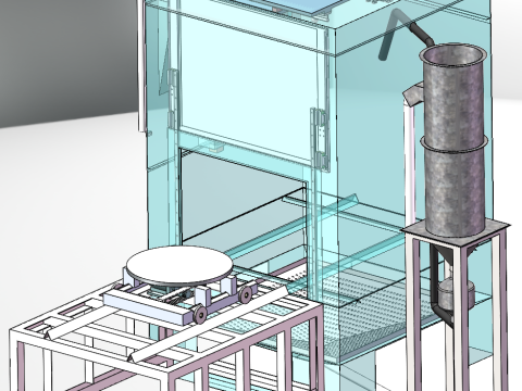 Mesin sandblasting SolidWorks 3D Model 3D