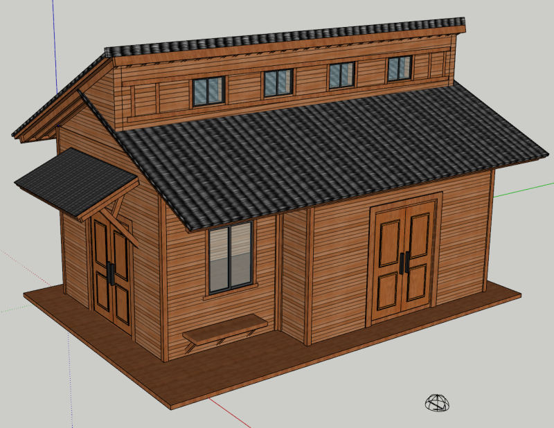 Casa in legno Modello 3D .c4d .max .obj .3ds .fbx .stl .blend 