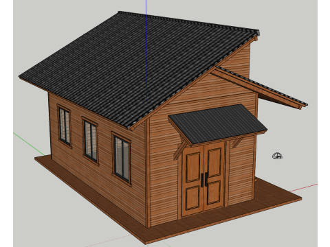 Casa in legno Modello 3D