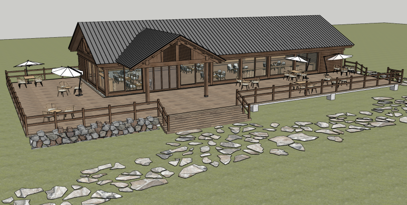 Klein houten huis SU-model 3D Model .c4d .max .obj .3ds .fbx .stl .blend 