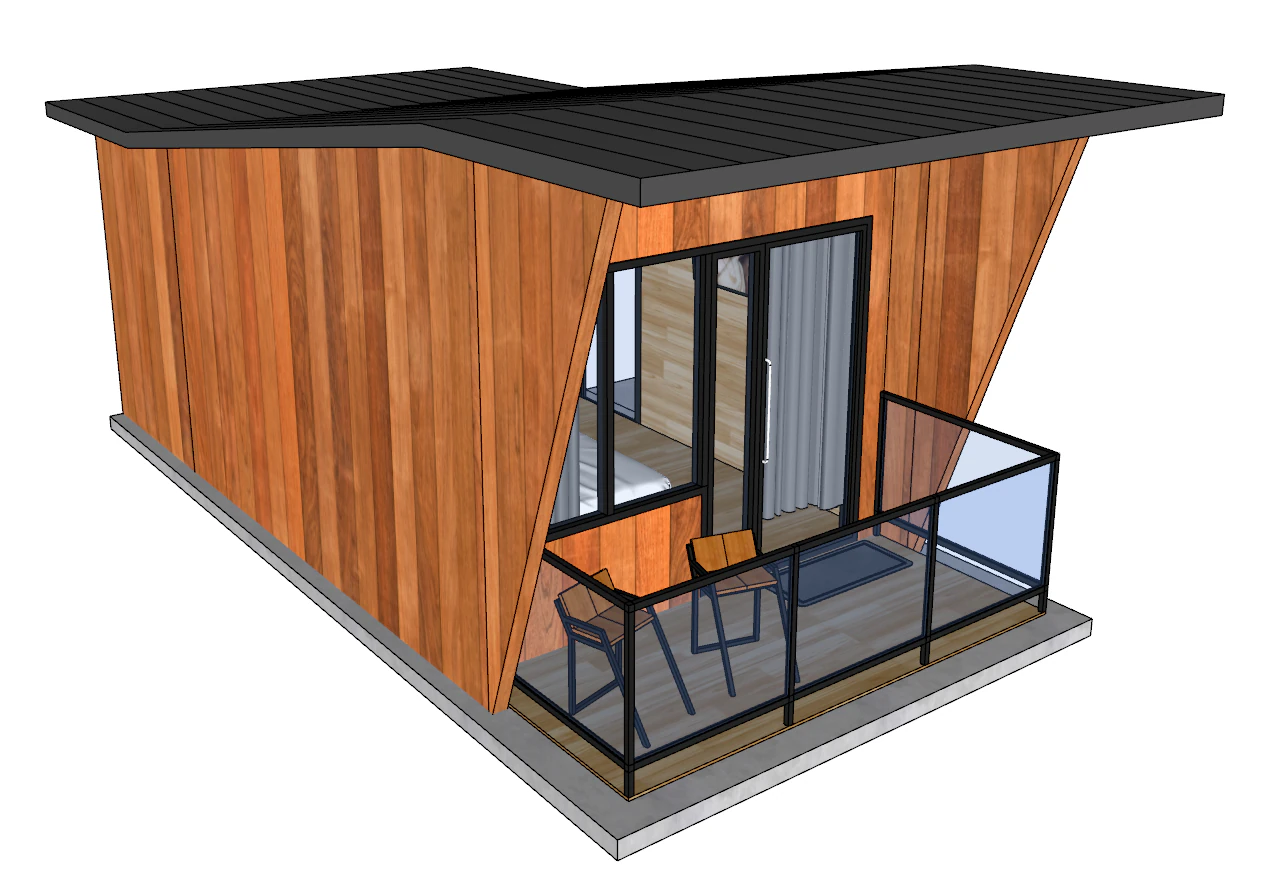 Wooden house homestay small villa 3D Model .c4d .max .obj .3ds .fbx .stl .blend 