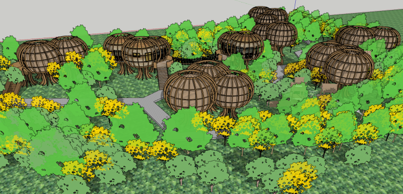 Modelo SU de habitação ninho Modelo 3D .c4d .max .obj .3ds .fbx .stl .blend