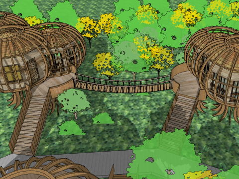 Modelo SU de habitação ninho Modelo 3D