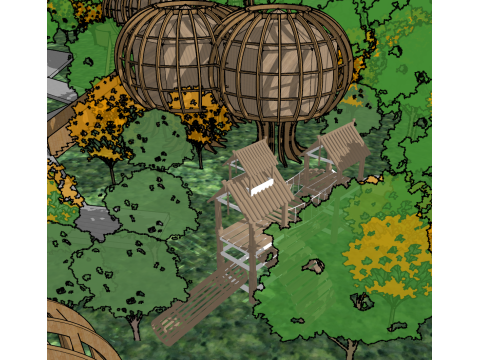 Modelo SU de habitação ninho Modelo 3D