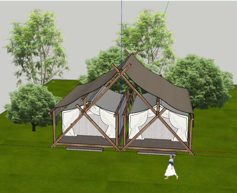 Çadır Otel SU Modeli 3D Model .c4d .max .obj .3ds .fbx .stl .blend 