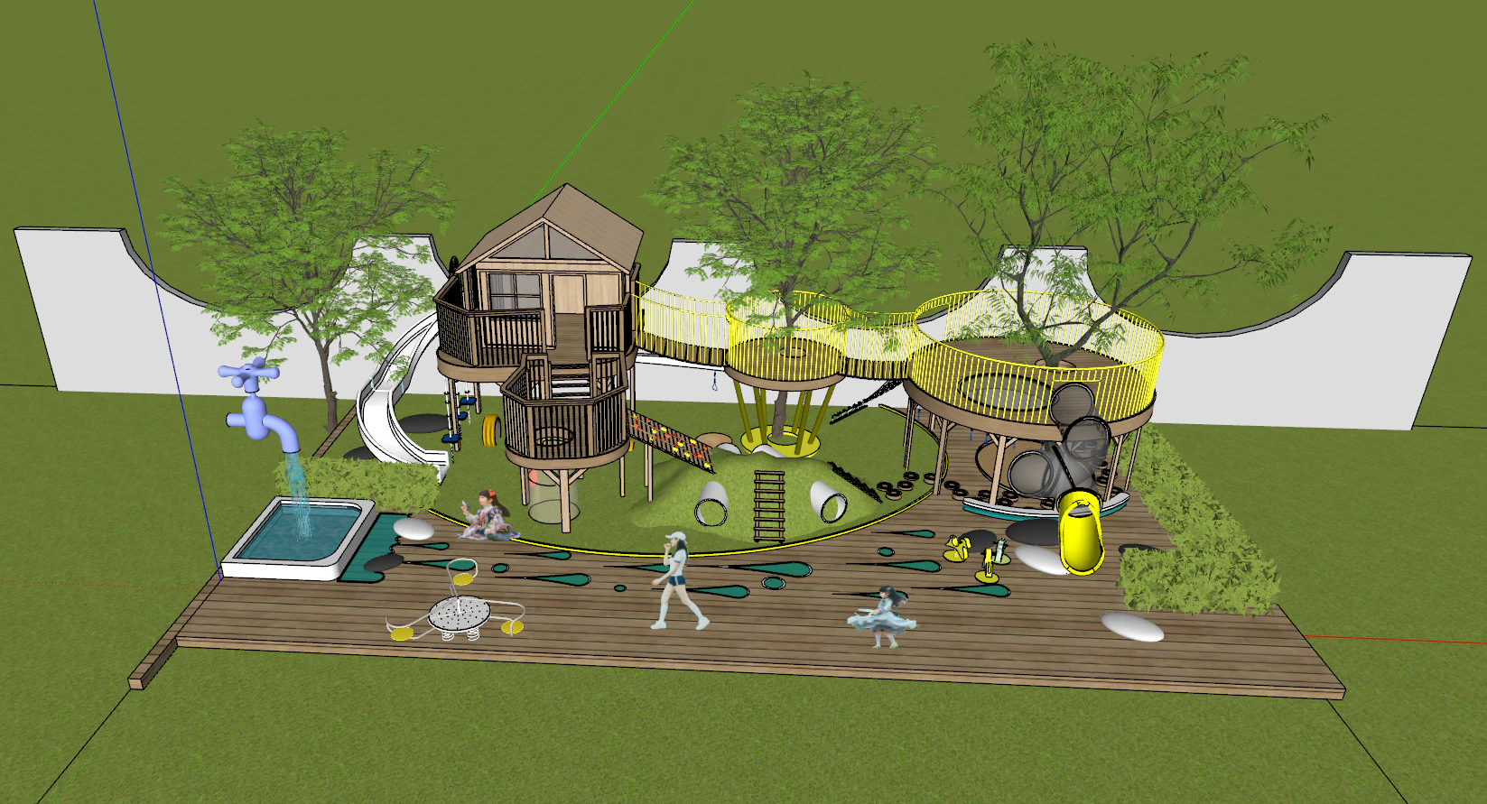 Childrens treehouse model 3D Model .c4d .max .obj .3ds .fbx .stl .blend 