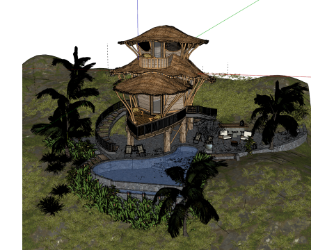 Скандинавська дерев'яна модель SU 3D Модель