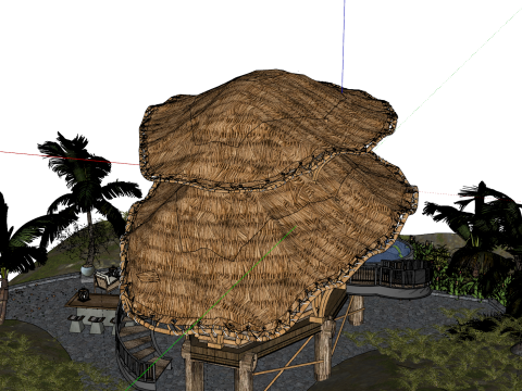 Скандинавська дерев'яна модель SU 3D Модель