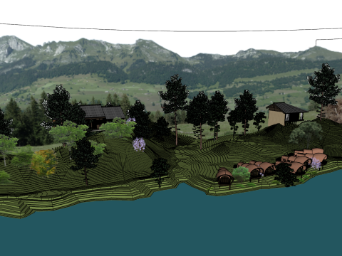 Zuidoost-Aziatische gastgezin SU-model 3D Model