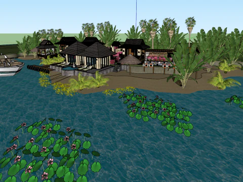 동남아 홈스테이 SU 모델 3D 모델