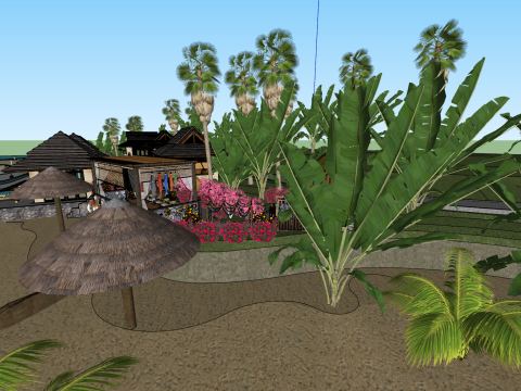 Southeast Asian Homestay SU Model 3D Model