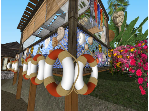 Southeast Asian Homestay SU Model 3D Model