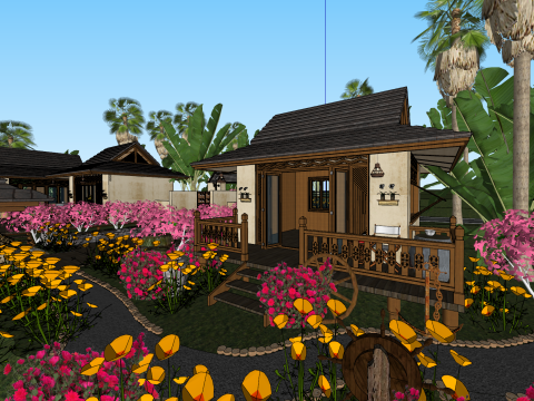 Southeast Asian Homestay SU Model 3D Model