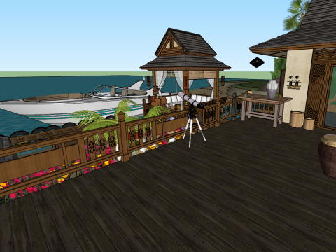 Southeast Asian Homestay SU Model 3D Model