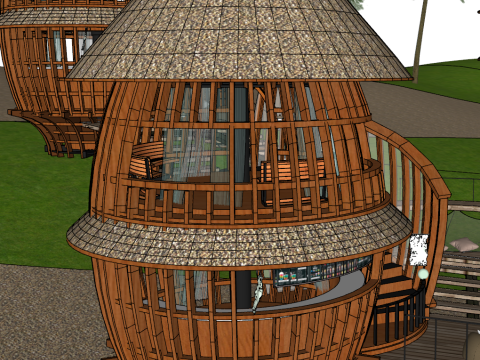 Екстер&rsquo;єр готелю SU в сучасному стилі 3D Модель