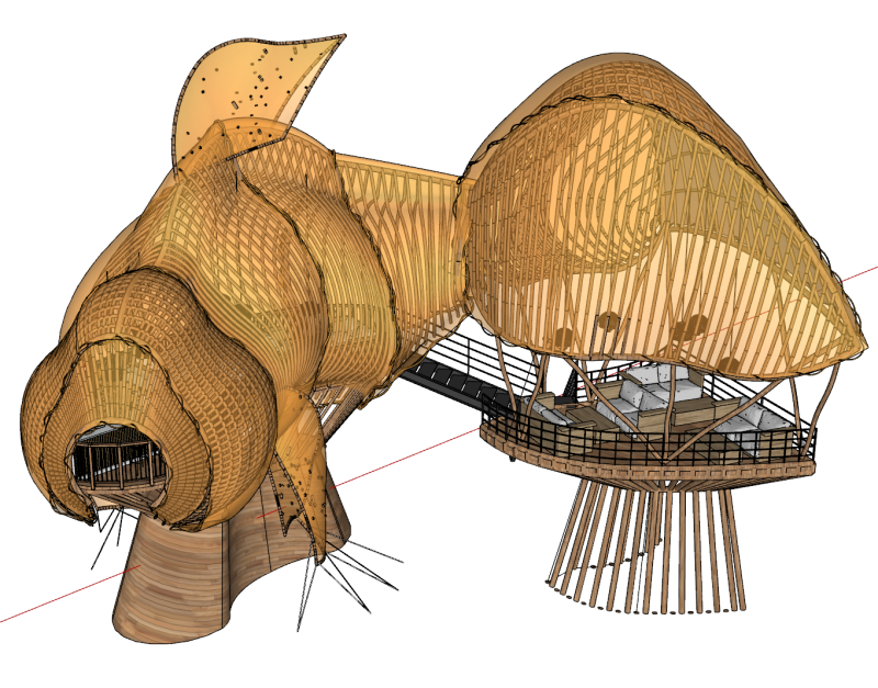 Bar na plaży Model 3D .c4d .max .obj .3ds .fbx .stl .blend