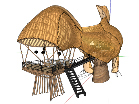 Bar na plaży Model 3D