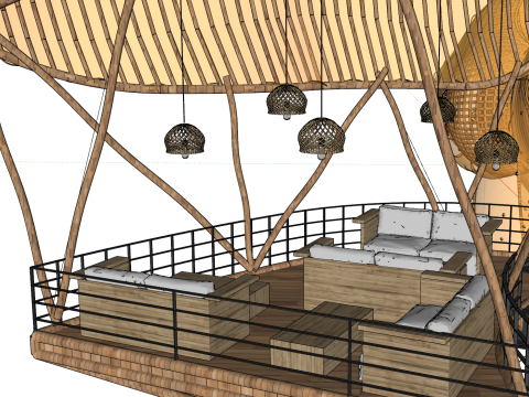 Bar na plaży Model 3D