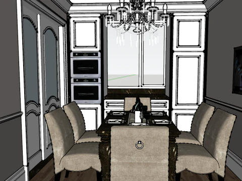 Indoor home decoration whole house scene one room 3D Model