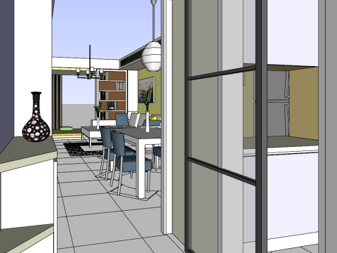 Indoor home decoration whole house scene model 3D Model