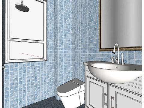 विस्तृत इनडोर घर सजावट पूरे घर का दृश्य मॉडल 3D मॉडल