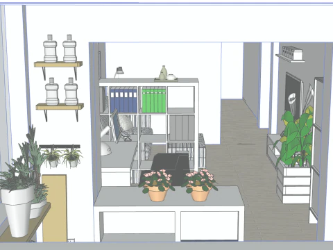 Indoor Home Decoration SU Model 3D Model
