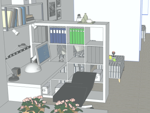 Model SU Dekorasi Rumah Dalam Ruangan Model 3D