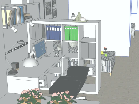 Indoor Home Decoration SU Model 3D Model