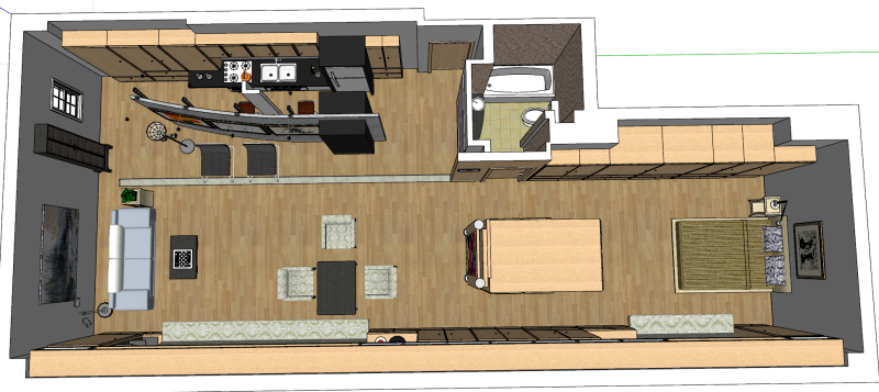 Indoor home decoration full house scene 3D Model .c4d .max .obj .3ds .fbx .stl .blend 