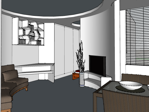 室内家装全屋场景SU模型 3D 模型