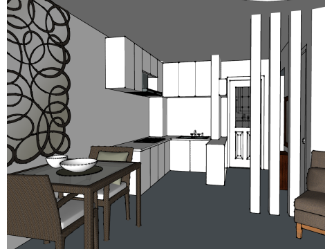 室内家装全屋场景SU模型 3D 模型