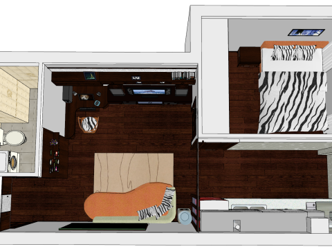 Cena de casa cheia de decoração de interiores Modelo 3D