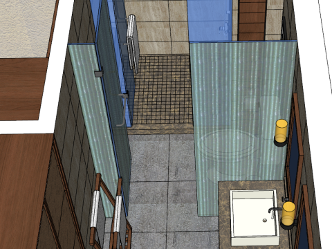 Progettazione completa e pianificazione dello spazio per un'unità con due camere da letto Modello 3D