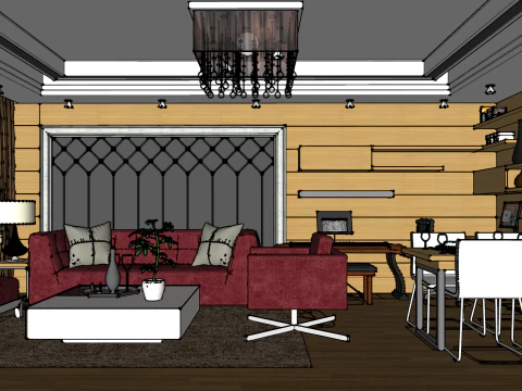 Integrated Design Solution for a Two-Bedroom Residence 3D Model