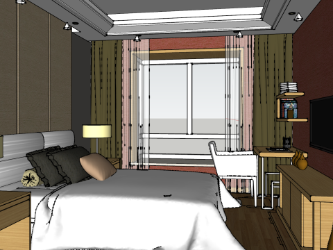 Zintegrowane rozwiązanie projektowe dla rezydencji z dwiema sypialniami Model 3D