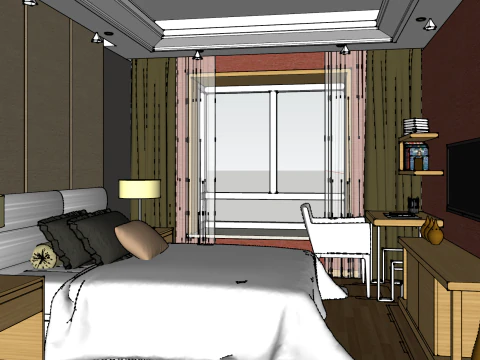 Integrated Design Solution for a Two-Bedroom Residence 3D Model
