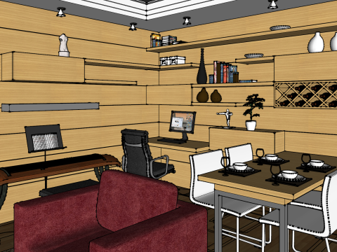 Zintegrowane rozwiązanie projektowe dla rezydencji z dwiema sypialniami Model 3D