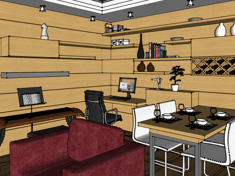 Integrated Design Solution for a Two-Bedroom Residence 3D Model