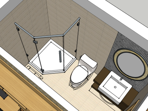 Zintegrowane rozwiązanie projektowe dla rezydencji z dwiema sypialniami Model 3D
