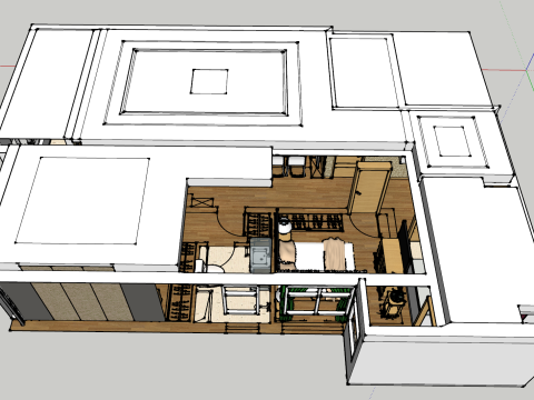 Zintegrowane rozwiązanie projektowe dla rezydencji z dwiema sypialniami Model 3D