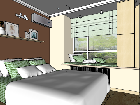 Kustomisasi dua ruangan Model 3D